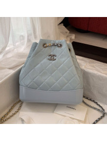 Chanel Gabrielle Small Backpack in Aged Calfskin A94485 Light Blue 2019