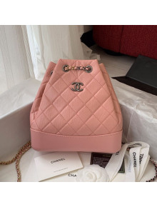 Chanel Gabrielle Small Backpack in Aged Calfskin A94485 Light Pink 2019