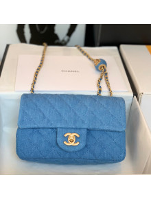 Chanel Denim Mini Flap Bag with Ball AS1787 Denim Blue 2022 