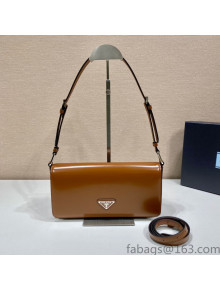 Prada Brushed Leather Prada Femme Bag 1BD323 Brown 2022