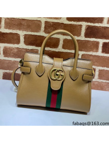 Gucci Small Top Handle Bag with Double G 658450 Brown 2021