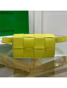 Bottega Veneta The Belt Cassette Bag in Maxi-Woven Lambskin Kiwi Green 2020