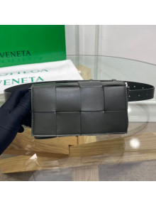 Bottega Veneta The Belt Cassette Bag in Maxi-Woven Lambskin Camping Grey 2020