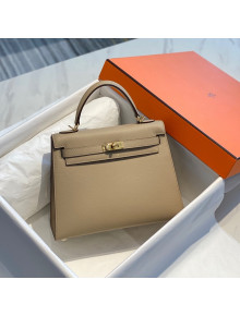 Hermes Kelly 25cm Top Handle Bag in Epsom Leather Beige 2022