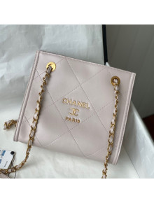 Chanel Calfskin Vertical Small Shopping Bag AS2750 Light Pink 2021