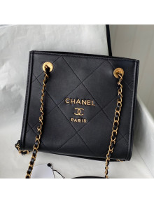 Chanel Calfskin Vertical Small Shopping Bag AS2750 Black 2021