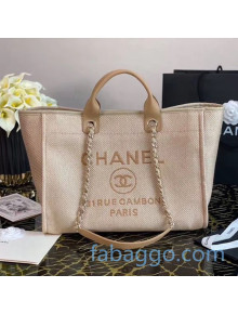 Chanel Deauville Mixed Fibers Large Shopping Bag A66941 Beige 2020