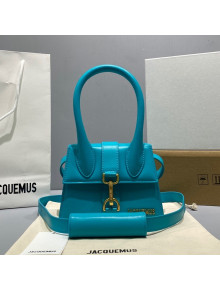 Jacquemus Le Chiquito Montagne Leather Small Bag Turquoise Blue 2021