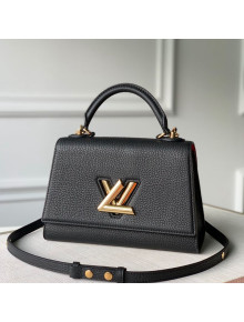Louis Vuitton Twist One Handle Bag PM in Black Taurillon Leather M57093 2020