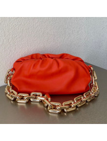 Bottega Veneta The Chain Pouch Bag with Square Ring Chain Strap Red/Gold 2020