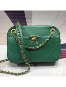 Chanel Quilted Lambskin Chain CC Camera Case AS0971 Green 2019