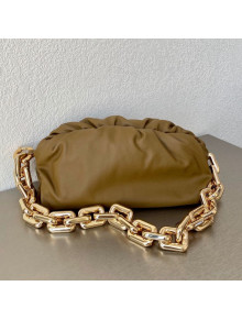 Bottega Veneta The Chain Pouch Bag with Square Ring Chain Strap Light Brown/Gold 2020