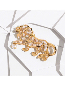 Chanel Lion Brooch with Crystal CHB22012013 Gold 2022
