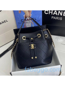 Chanel Quilted Calfskin Bucket Bag AS1988 Black 2020