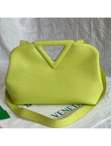 Bottega Veneta Medium Point Calfskin Top Handle Bag Seagrass Green 2021