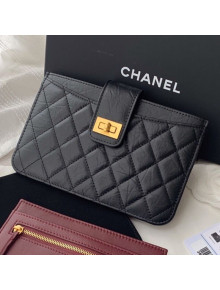 Chanel Aged Calfskin 2.55 Pouch AP0158 Black 2019