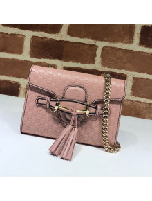 Gucci GG Leather Tassel Mini Bag 449636 Pink 2020