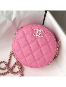 Chanel Grained Calfskin Clutch with Chain AP2034 Pink 2021 TOP