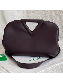 Bottega Veneta Medium Point Calfskin Top Handle Bag Grape Burgundy 2021