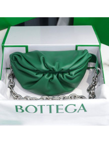 Bottega Veneta The Mini Pouch with Chain Strap Green/Silver 2020