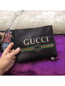 Gucci Gucci Print leather Small Portfolio 495665 Black 2017