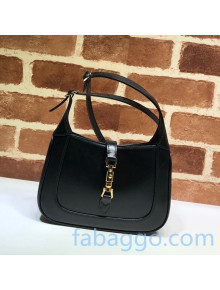 Gucci Jackie 1961 Shiny Leather Mini Hobo Bag 637091 Black 2020