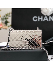 Chanel Metal Mini Evening Bag AS3012 Silver 2022