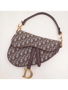 Dior Saddle Bag in Oblique Jacquard Canvas Brown 2018