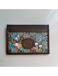 Gucci x Disney Donald Duck GG Canvas Card Case ‎647942 Beige/Blue 2020