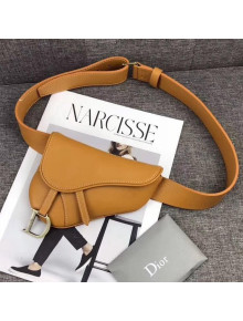 Dior Saddle Belt Bag in Smooth Calfskin Tan 2019