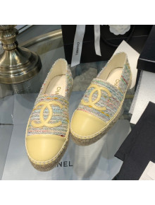 Chanel Tweed Espadrilles Yellow 2021 21092311
