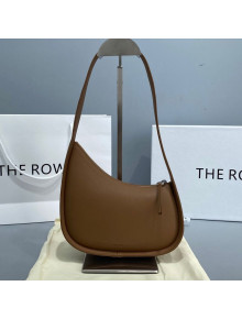 The Row Half Moon Calfskin Shoulder Bag 1811 Light Brown 2021