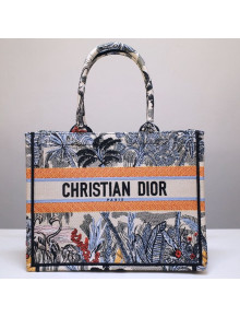Dior Book Tote Small Bag in Blue Tropicalia Embroidered Canvas 2019