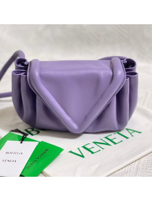 Bottega Veneta Beak Small Lambskin Crossbody Bag Lavender Purple 2021