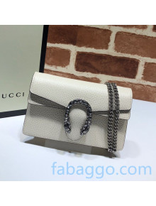 Gucci Dionysus Leather Supreme Super Mini Bag 476432 White 2020