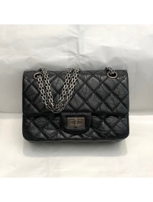 Chanel Mini 2.55 Aged Calfskin Classic Flap Bag AS0874 Black/Silver 2021