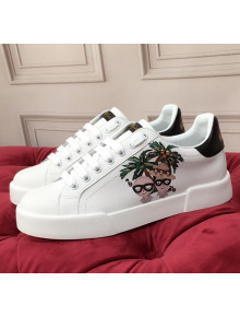 Dolce & Gabbana PORTOFINO Sneakers In Calfskin With DG PALMA STYLIST Patch 2020(For Women and Men)
