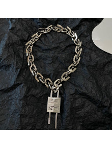 Givenchy Lock Necklace GN2212125 Silver 2022