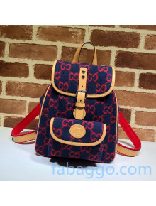 Gucci GG Wool Backpack 630818 Navy Blue 2020