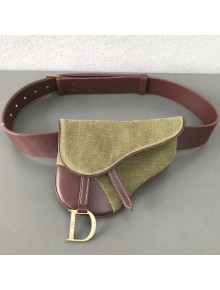 Dior Saddle Belt Bag in Denim Canvas & Calfskin 2019