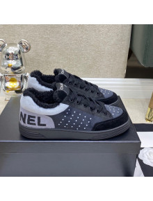 Chanel Fabric & Suede Sneakers G38038 Gray 2021