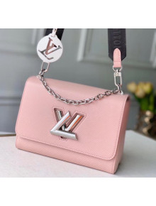 Louis Vuitton Epi Leather Twist MM Shoulder Bag With Canvas Strap M50282 Pink 2020