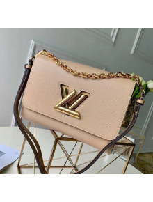 Louis Vuitton Epi Leather Twist MM Bag With Short Chain Handle M51884 Beige 2020