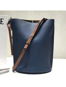 Loewe Grained Calfskin Gate Bucket Bag Varsity Blue 2018