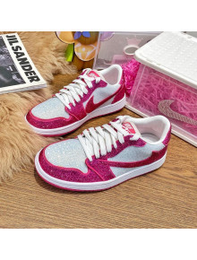 Nike Air Jordan Crystal Allover Low-top Sneakers White/Pink 05 2021