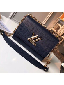 Louis Vuitton Epi Leather Twist MM Shoulder Bag M50282 Navy Blue/Gold 2020