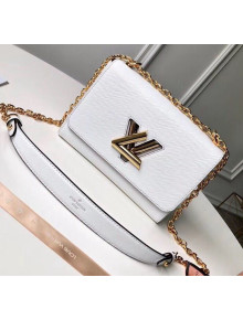 Louis Vuitton Epi Leather Twist MM Shoulder Bag M50282 White/Gold 2020