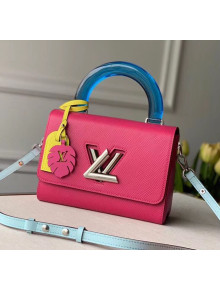 Louis Vuitton Epi Leather Twist MM Bag With Plexiglass Handle M56131 Pink 2020