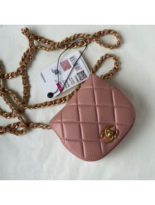 Chanel Calfskin Saddle Clutch with Chain AP2344 Pink 2021