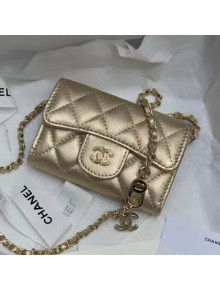 Chanel Metallic Lambskin Classic Belt Bag AP1983 Gold 2021